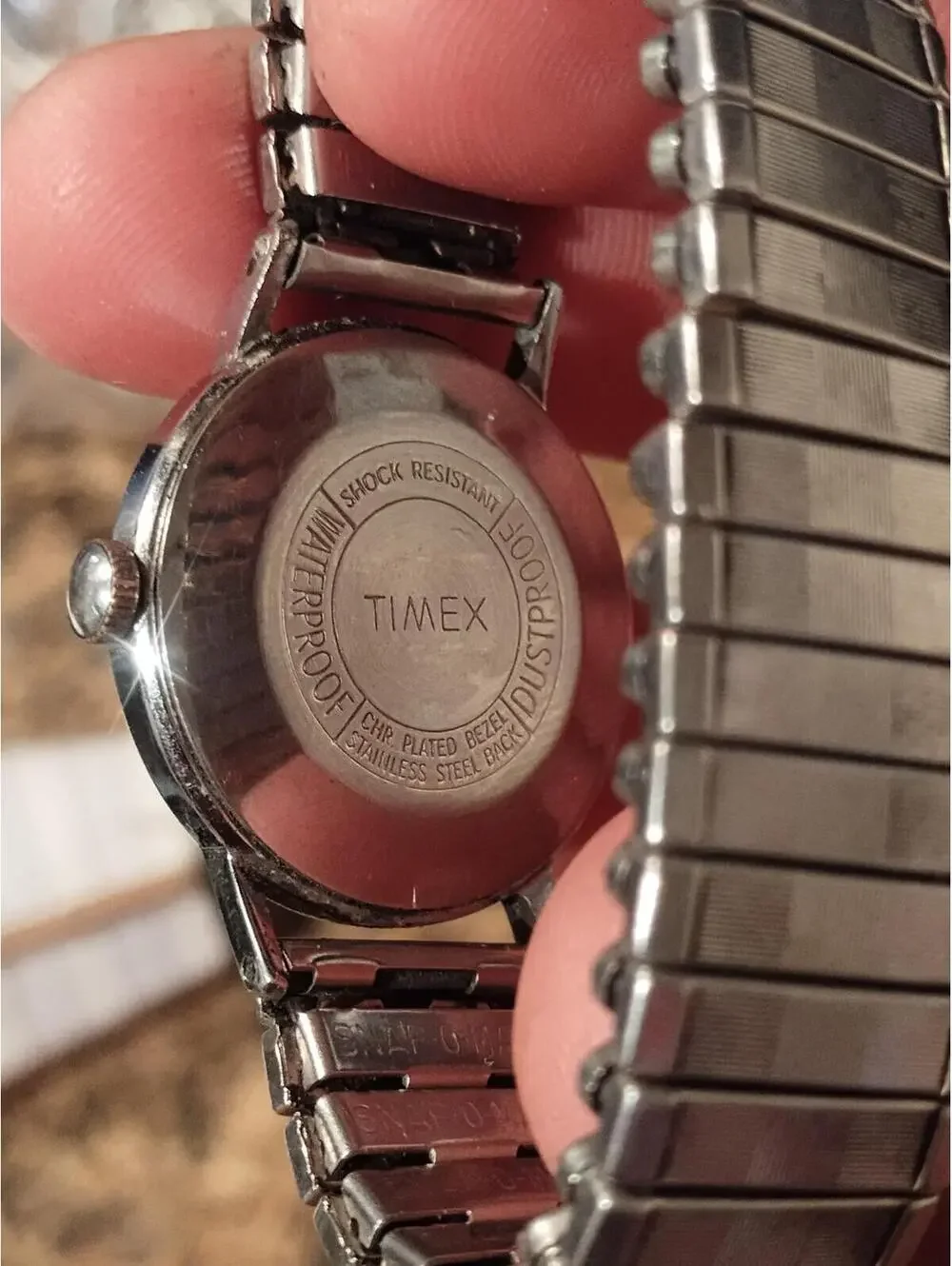 Vintage Timex SPRITE 1968 Mechanical Wrist Watch 1157 2468 BMC Band Silvertone‎